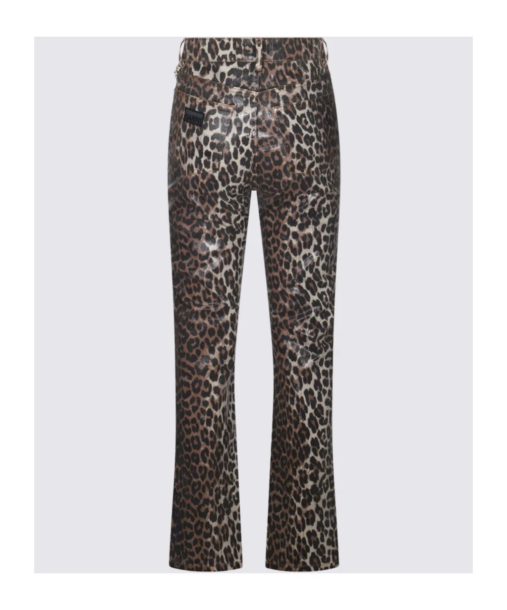 Leopard Foil Print Jeans