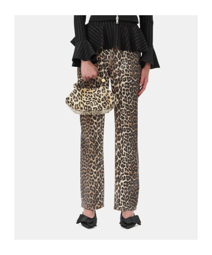 Leopard Foil Print Jeans