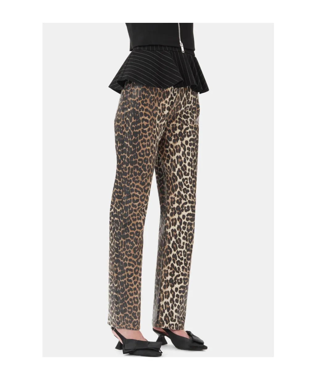 Leopard Foil Print Jeans
