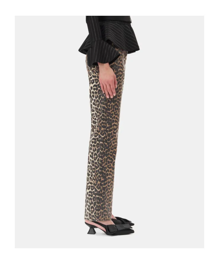 Leopard Foil Print Jeans