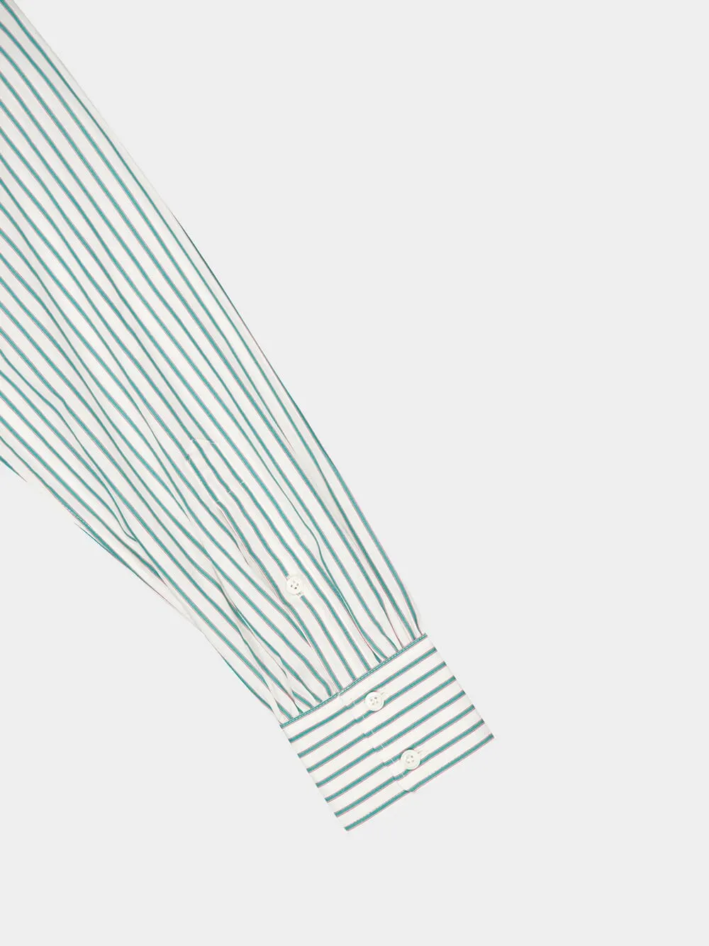 Cutaway Collar Vertical Stripes Shirt