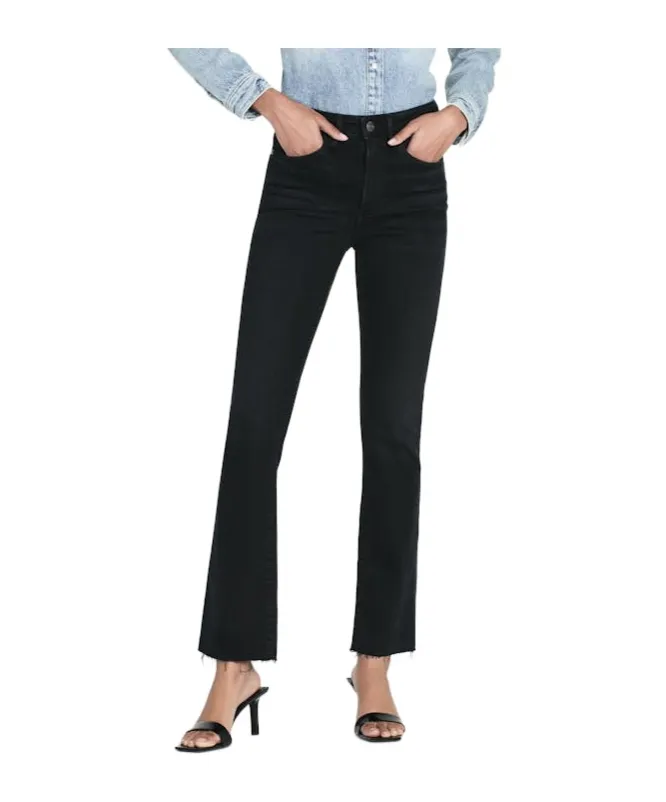 Le Crop Mini Boot Raw Fray Jeans