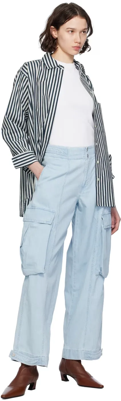 Wide-Leg Cargo Jeans