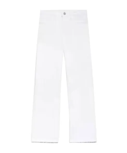 High-Rise Button Jeans