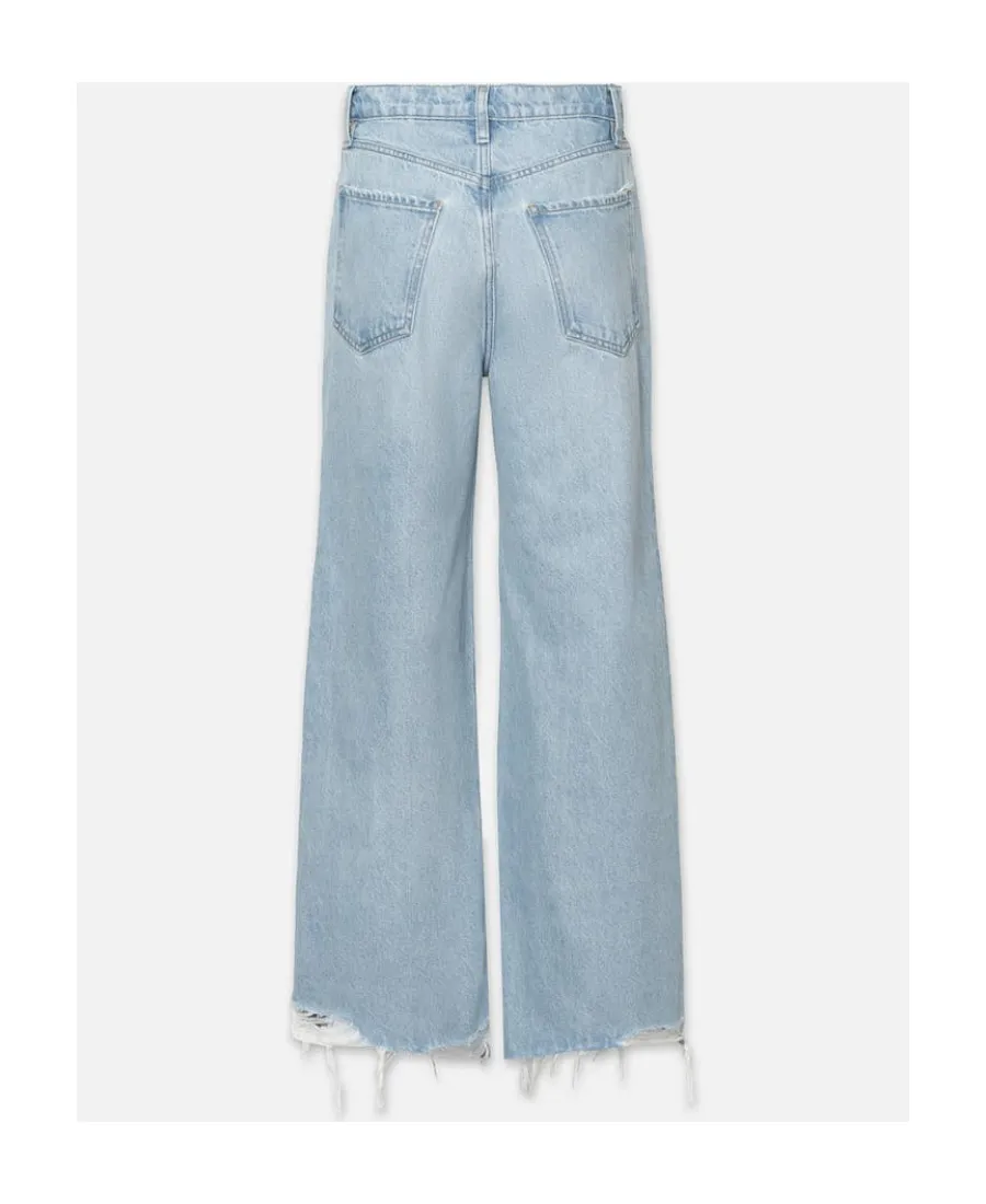 Le Jane Raw-Cut Hem Wide-Leg Jeans