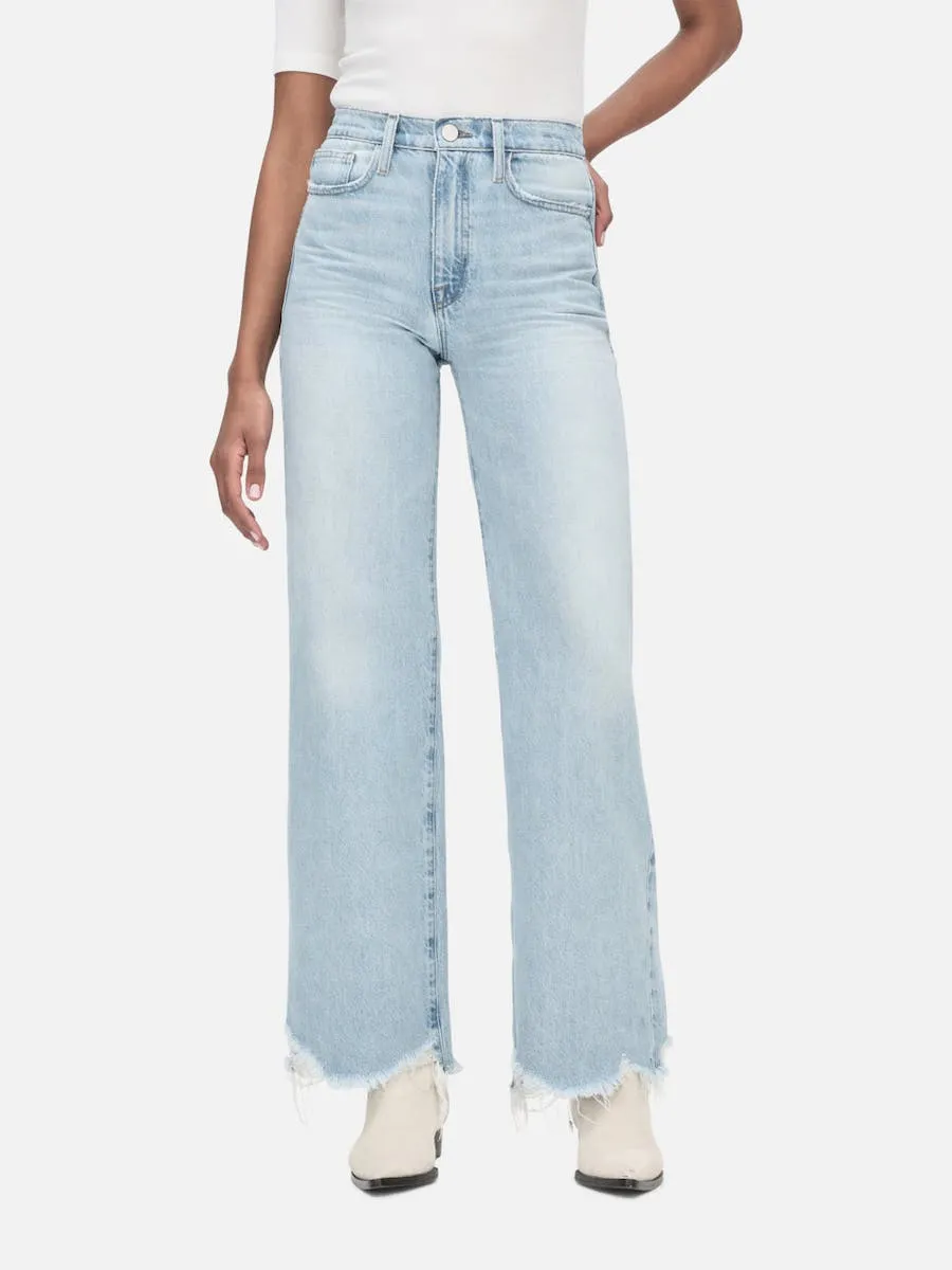 Le Jane Raw-Cut Hem Wide-Leg Jeans