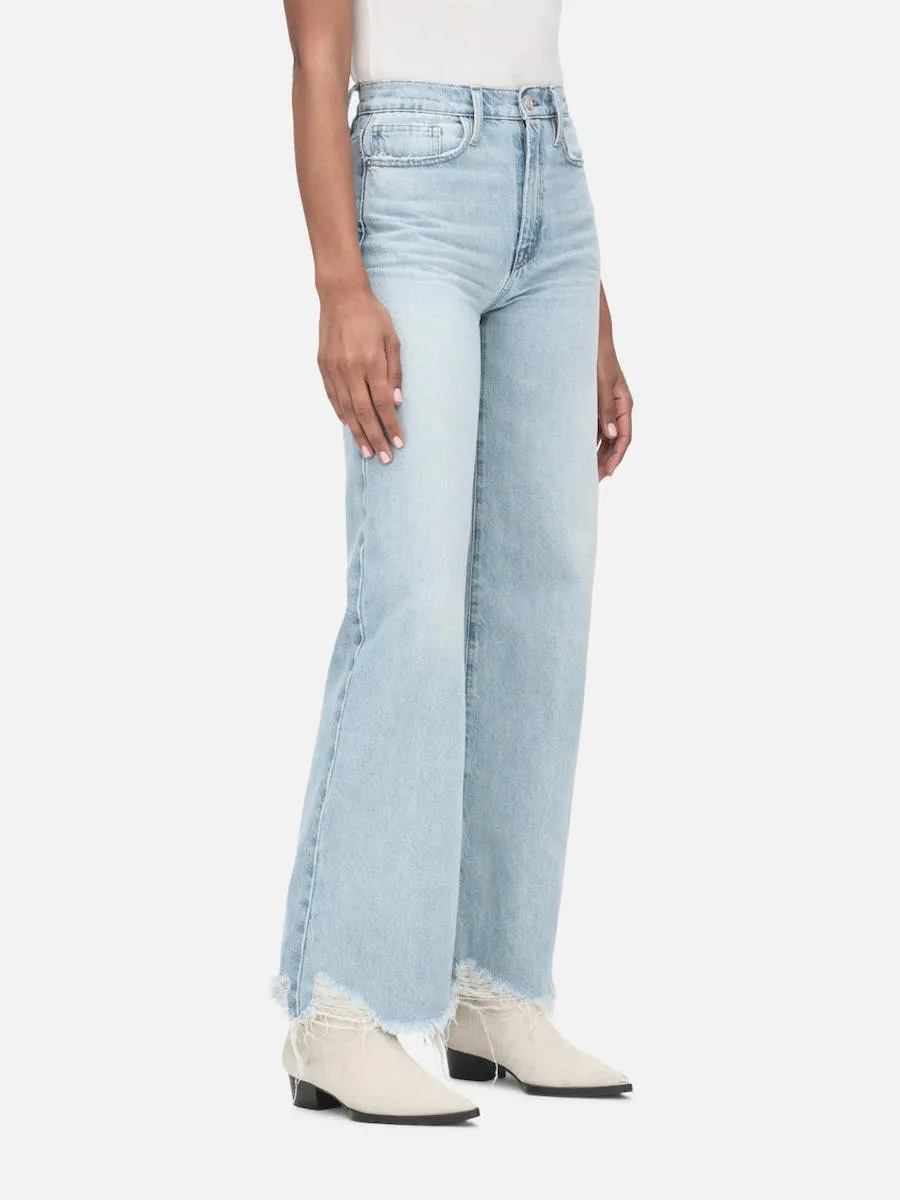 Le Jane Raw-Cut Hem Wide-Leg Jeans