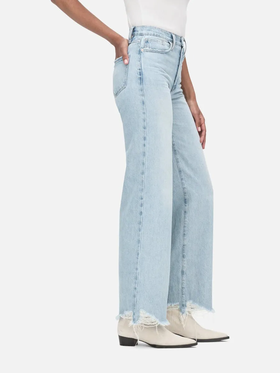 Le Jane Raw-Cut Hem Wide-Leg Jeans