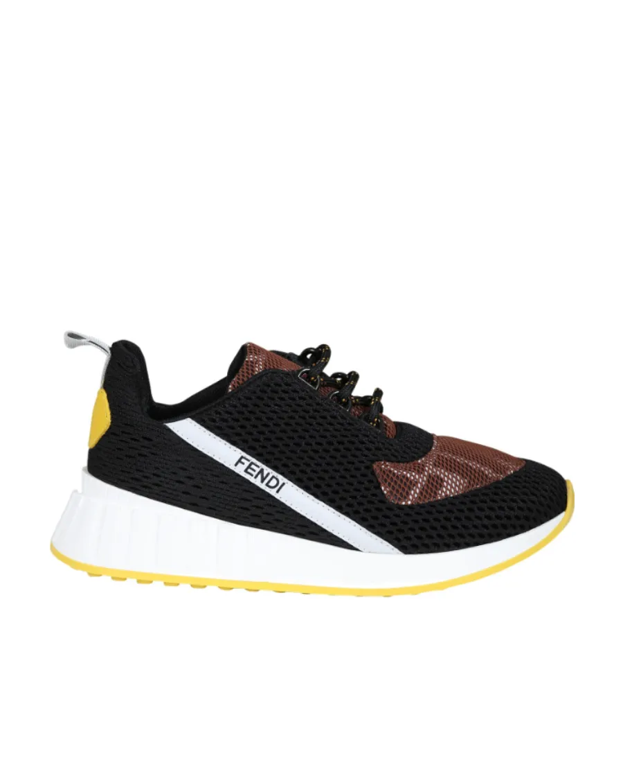 Ff Logo Detailed Mesh Sneakers