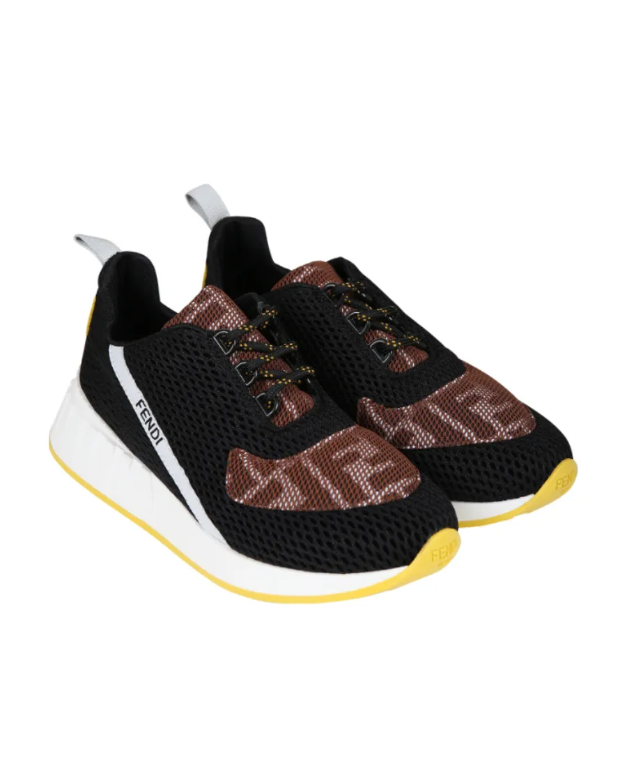 Ff Logo Detailed Mesh Sneakers
