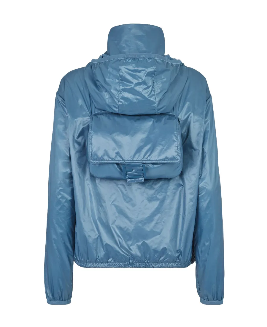 High-Necked Hooded Jacket