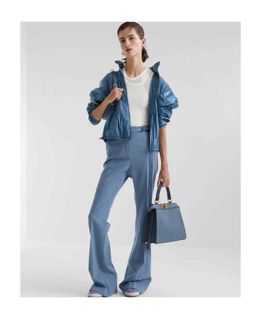 High-Necked Hooded Jacket
