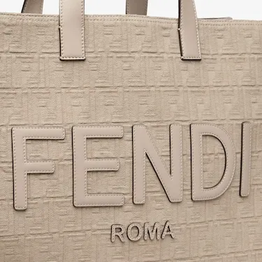 Ff Motif Fringed Large Tote Bag