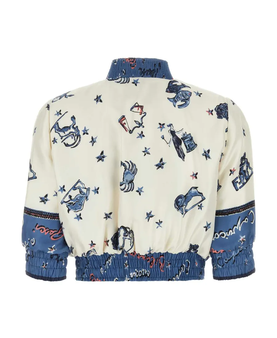 Graphic Printed Bomber Jacket