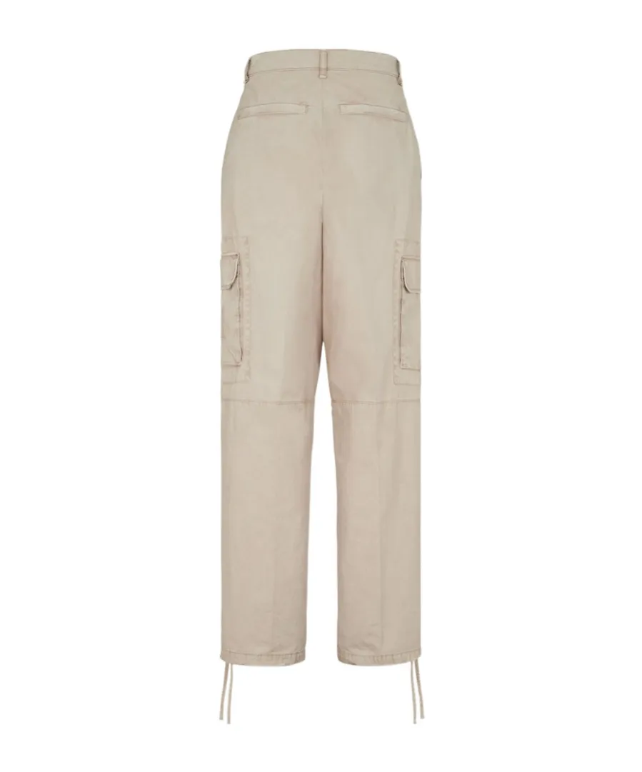 Worn-Effect Cargo Trousers