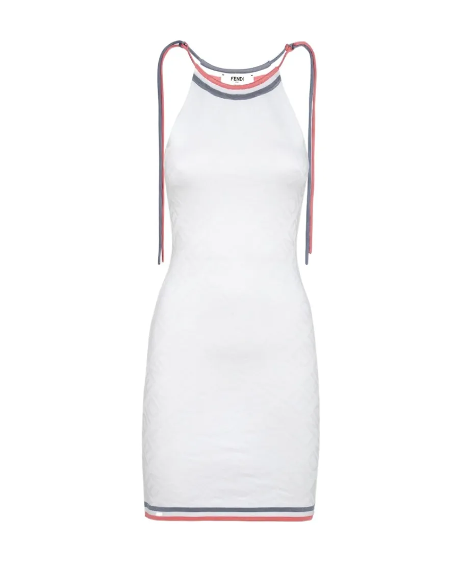 Logo Motif Midi Dress