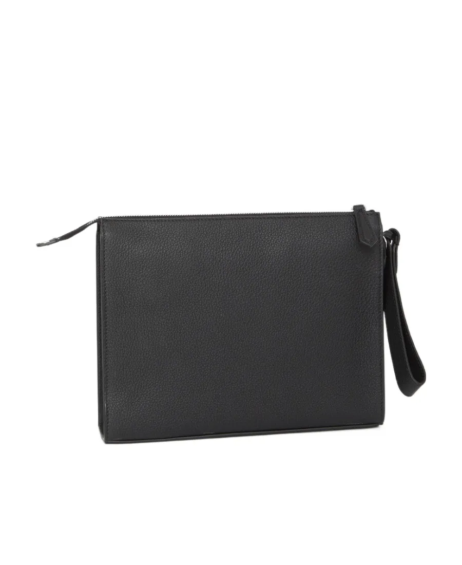 Logo Embossed Zipped Pouch