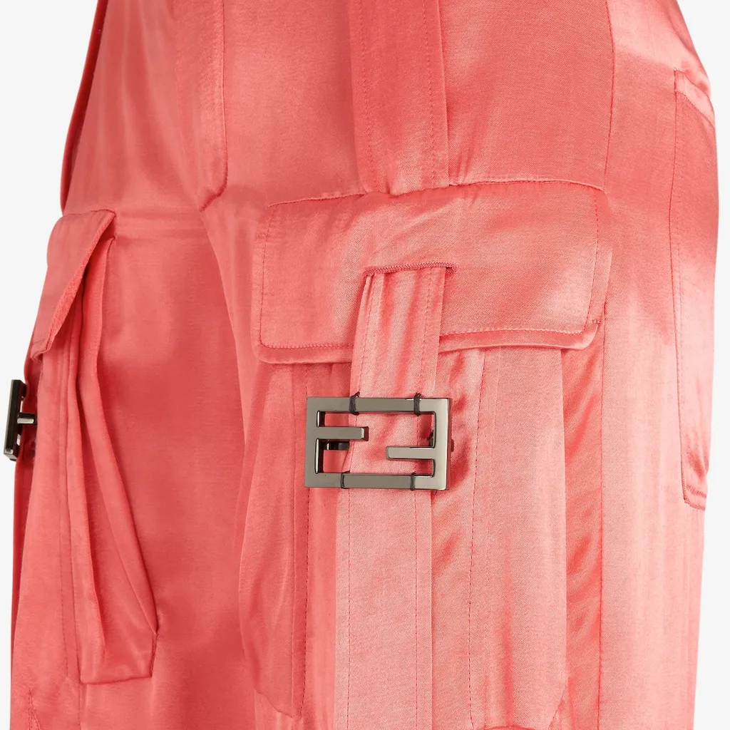 Ff Baguette Buckle Embellished Cargo Pants