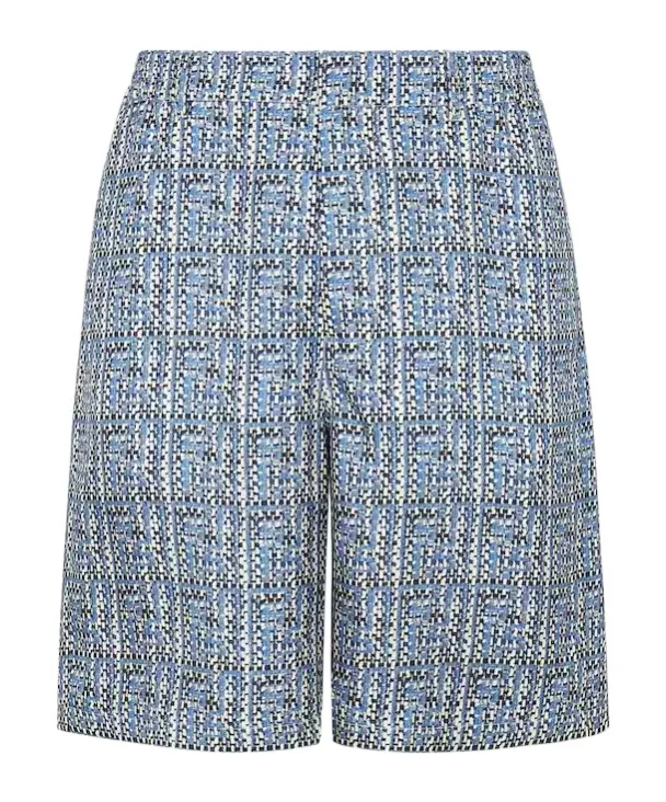 All-Over Ff Braided Printed Bermuda Shorts