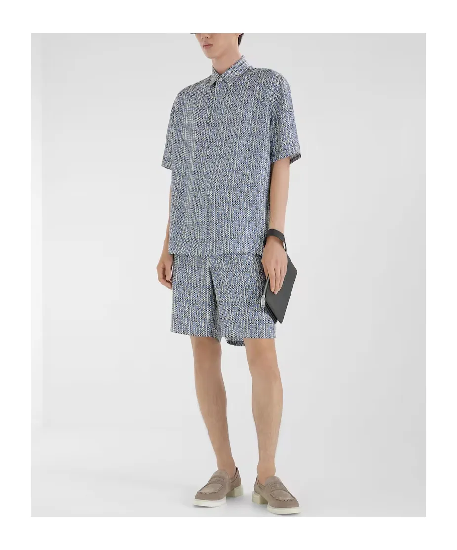 All-Over Ff Braided Printed Bermuda Shorts