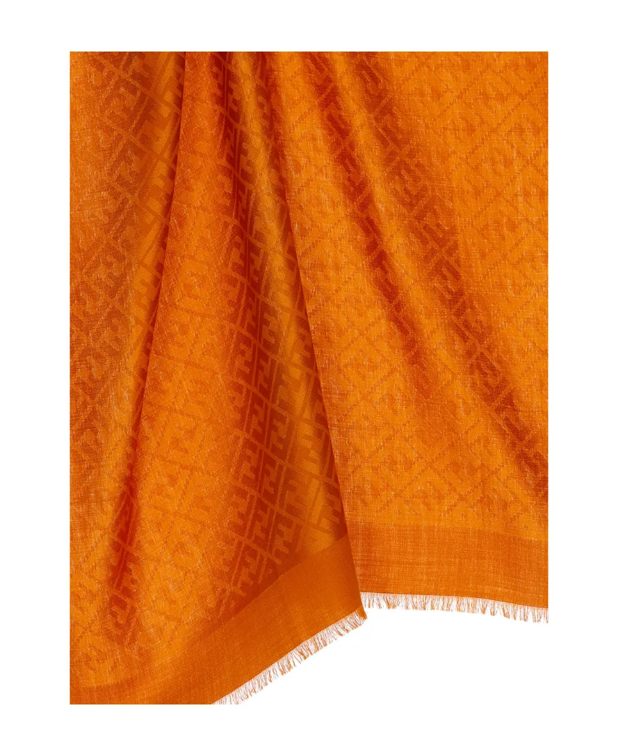 Ff Logo Silk-Wool Scarf