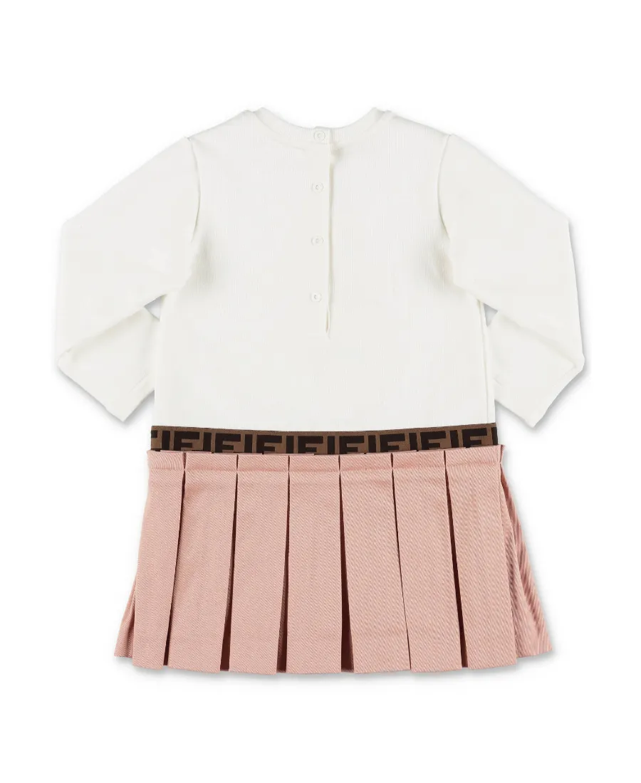 Ff Motif Pleated Dress