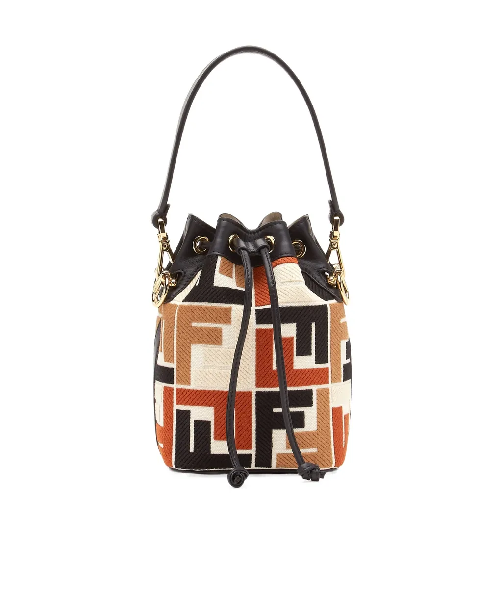 Ff Monogram Drawstring Bucket Bag