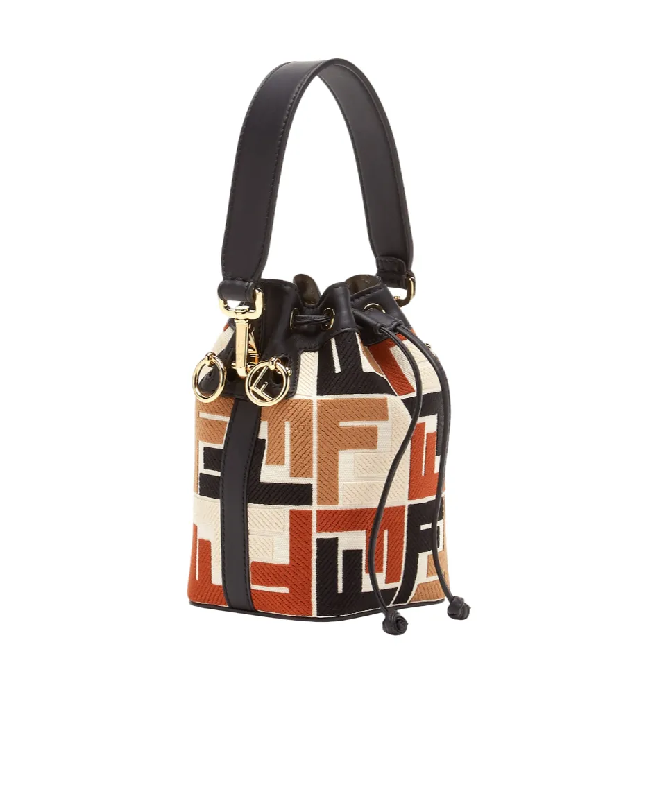 Ff Monogram Drawstring Bucket Bag