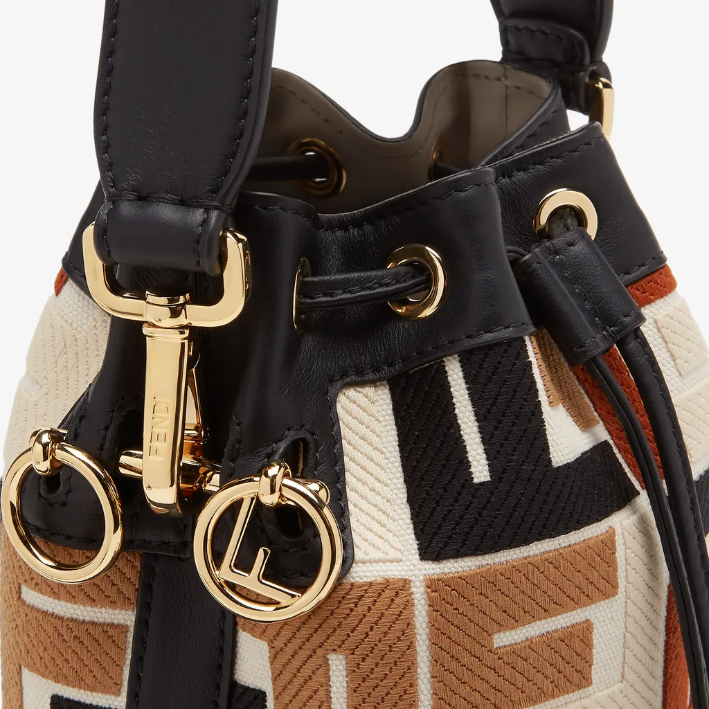Ff Monogram Drawstring Bucket Bag