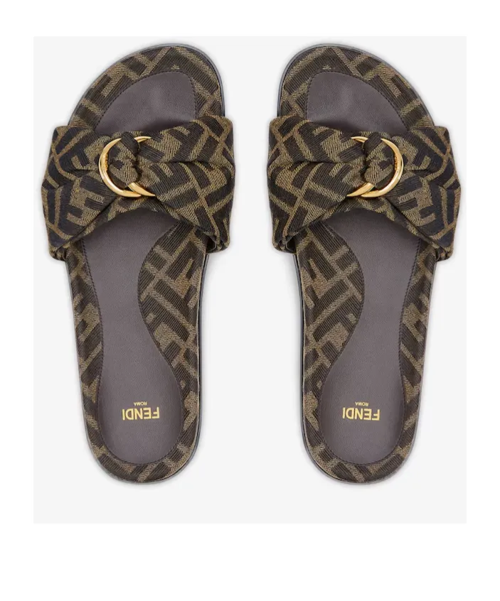 Feel Ff Jacquard Slides