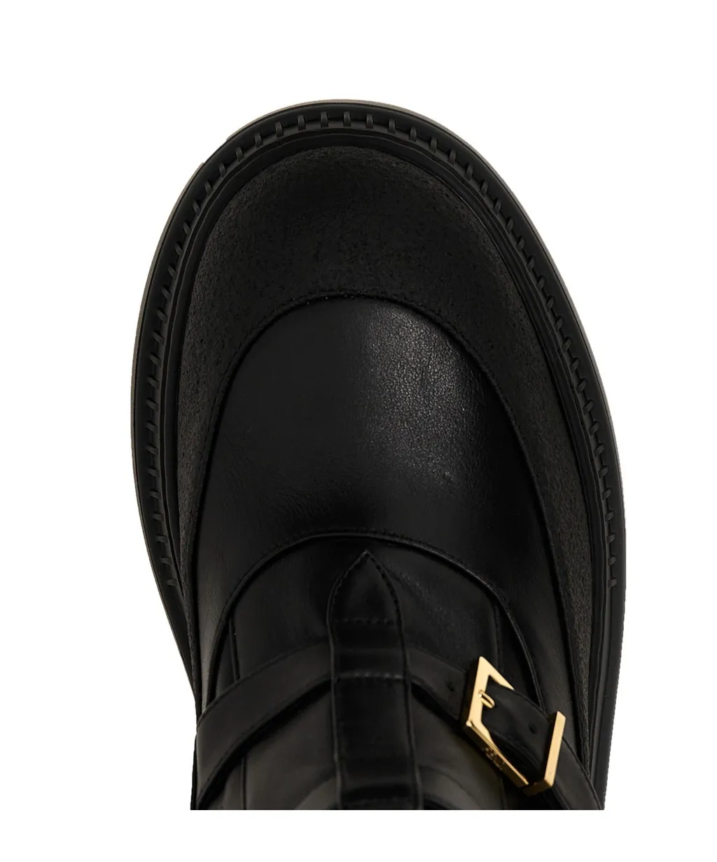 Delfina Lace-Up Biker Boots