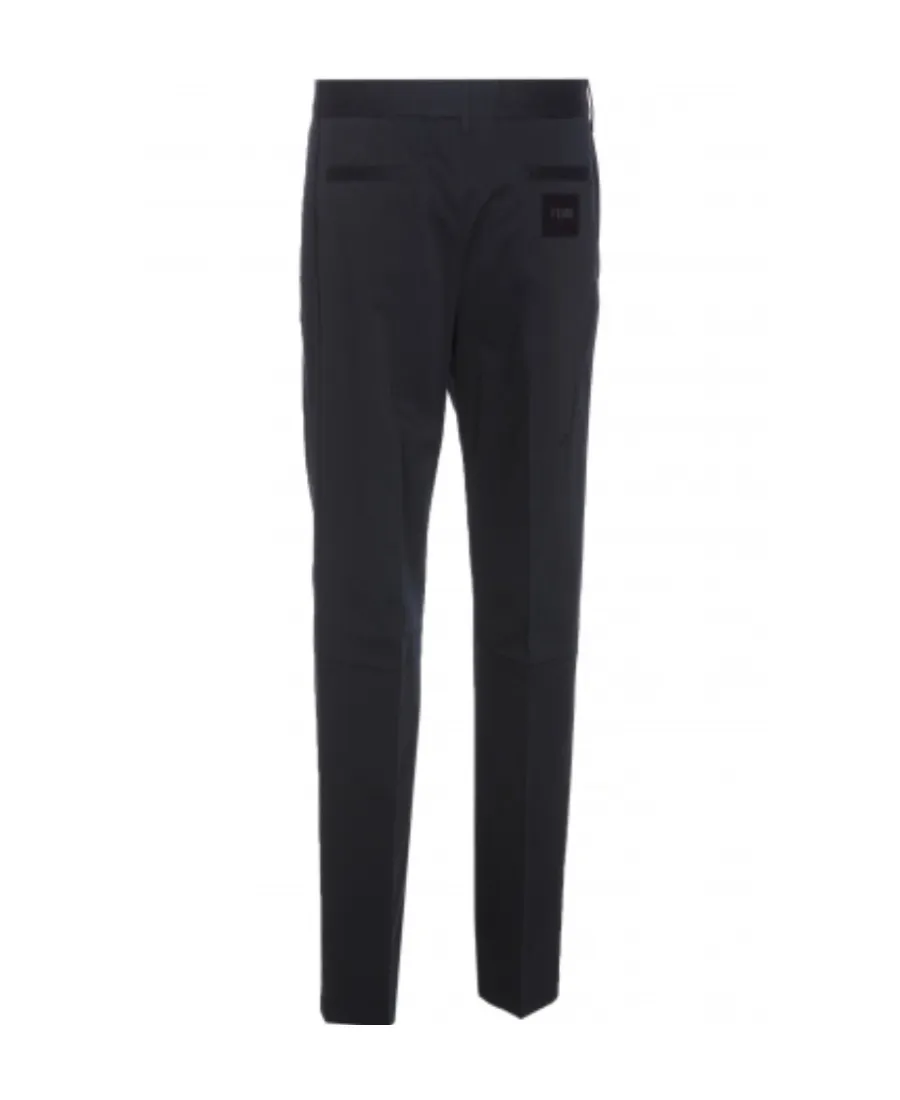 Logo-Appliqué Straight-Leg Trousers