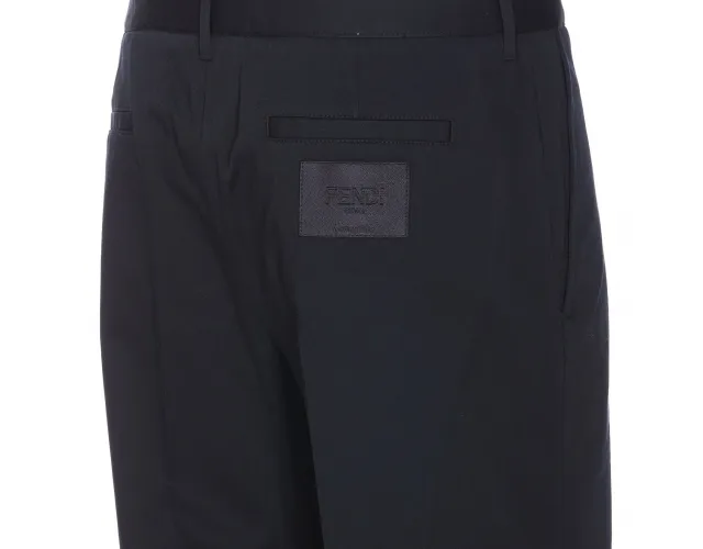 Logo-Appliqué Straight-Leg Trousers