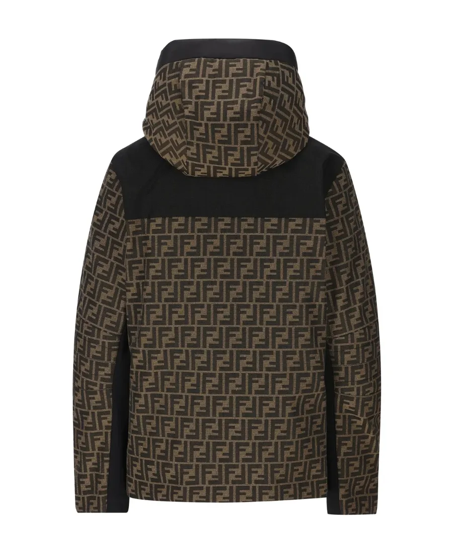 Ff Motif Zip-Up Hooded Jacket