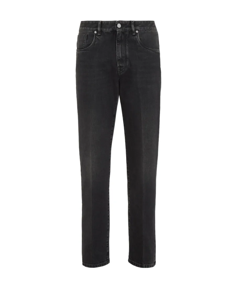 Logo Patch Straight-Leg Jeans