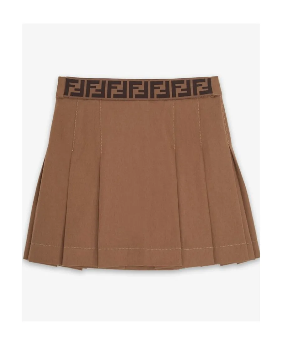 Double Breasted Pleated Skirt