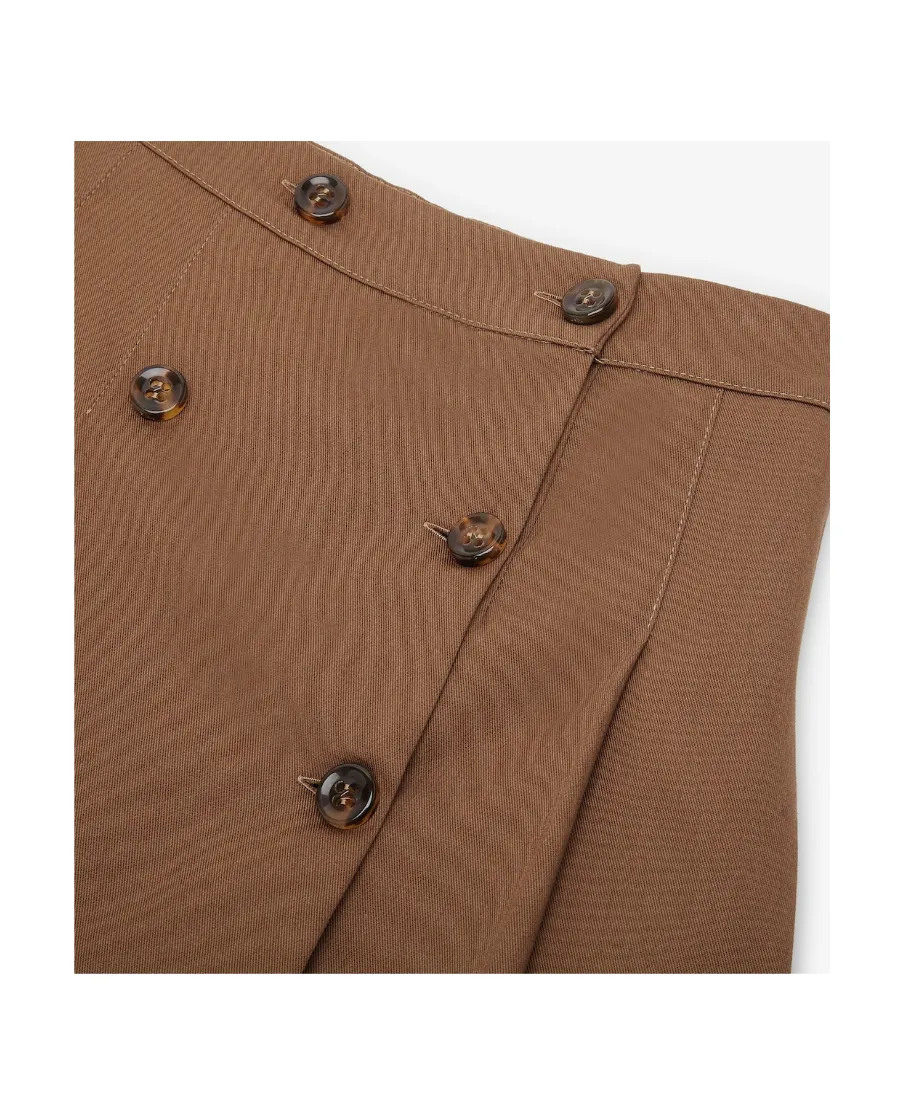 Double Breasted Pleated Skirt