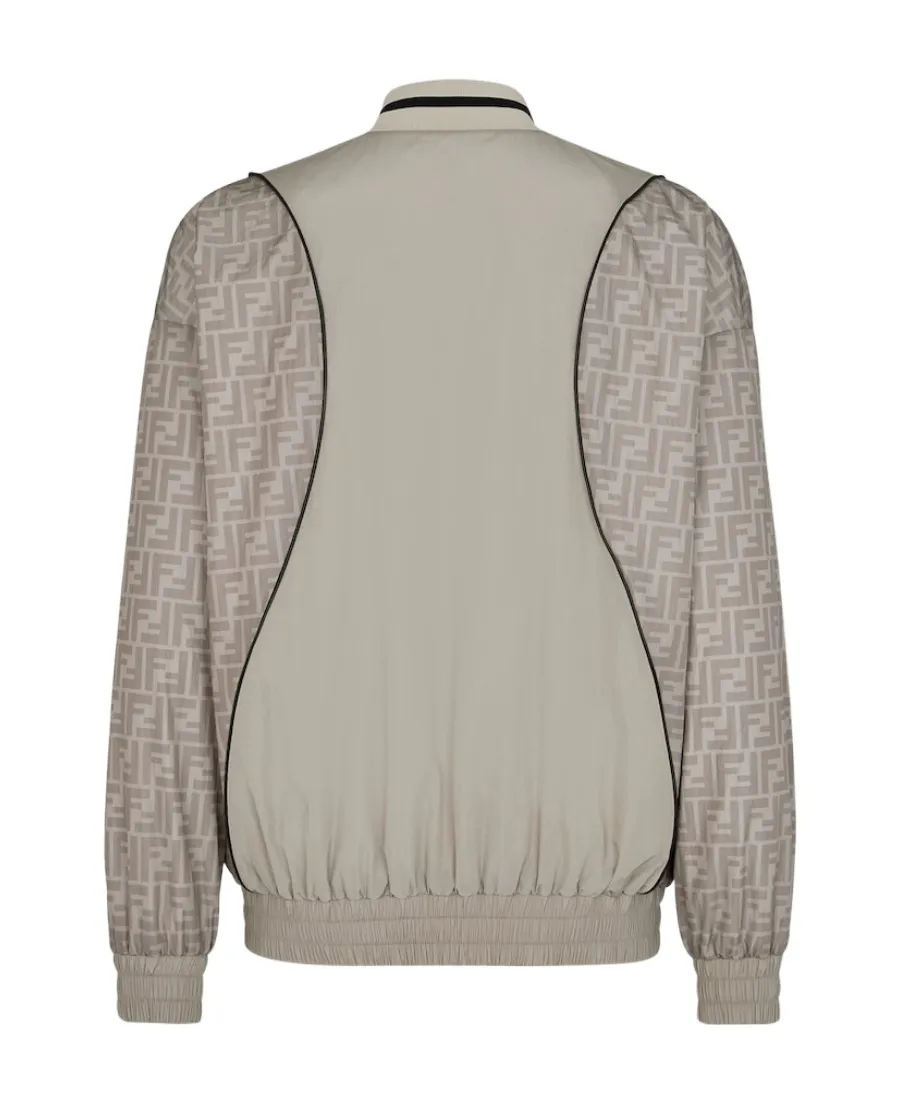 Logo Printed Zip-Up Jacket