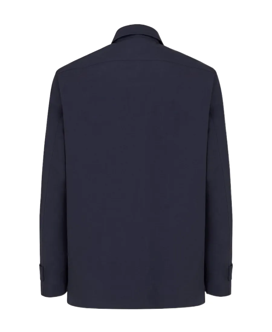 Zip-Detailed Shirt Coat