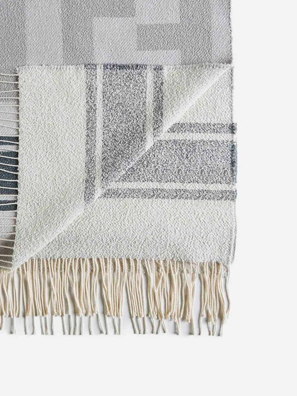 Monogrammed Stripe-Patterned Scarf