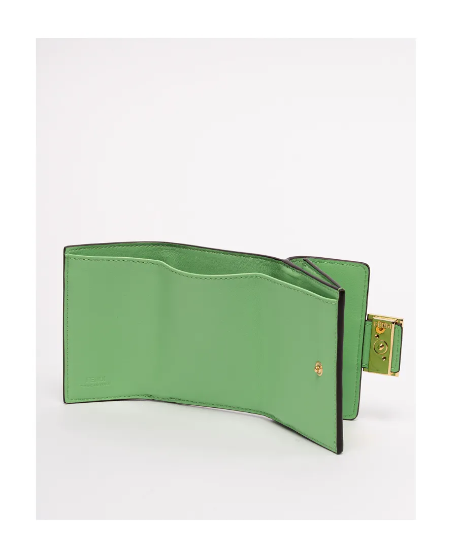 Ff Embossed Nappa Leather Wallet