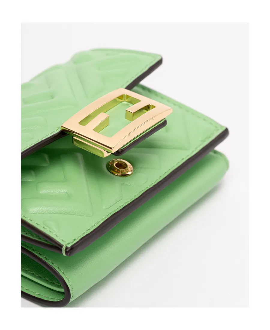Ff Embossed Nappa Leather Wallet