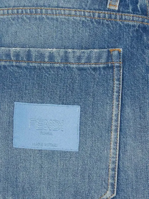 Logo-Patch Denim Shorts