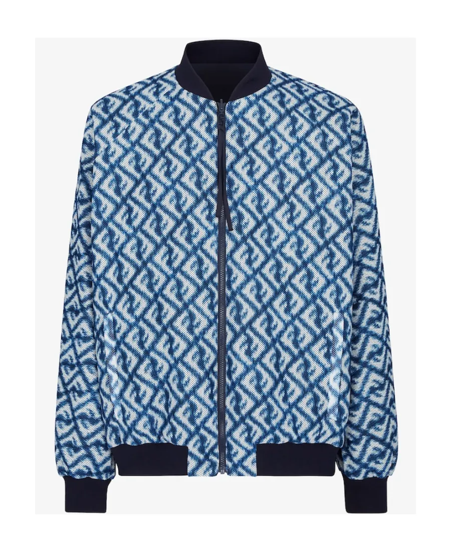 All-Over Ff Printed Zipped Bomber Jacket