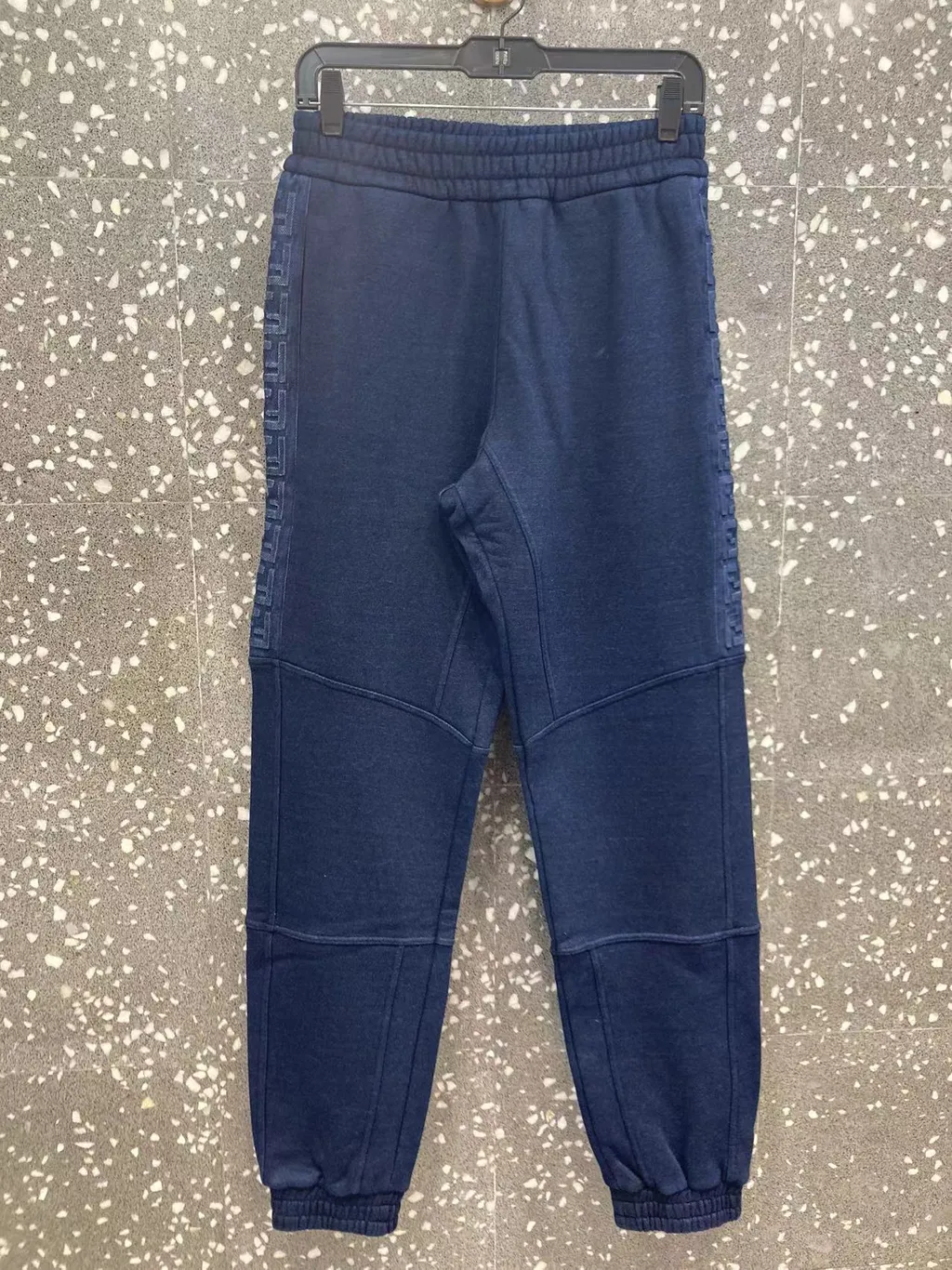 Denim Monogram Stripe Detailed Joggers