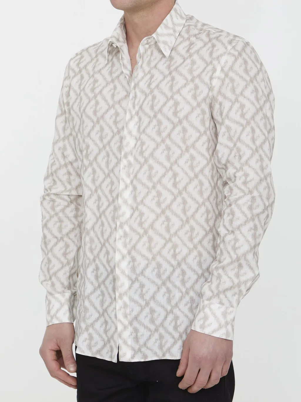 Allover Ff Motif Buttoned Shirt