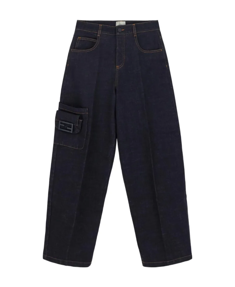 Denim Trousers With Baguette