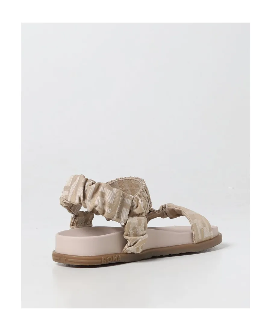 Ruched Touch-Strap Sandals