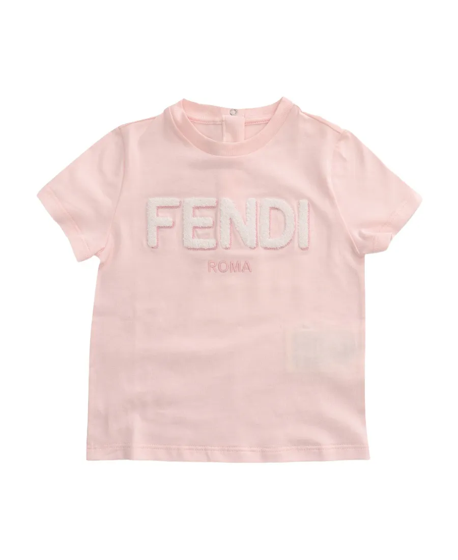 Textured Embroidered-Logo T-Shirt