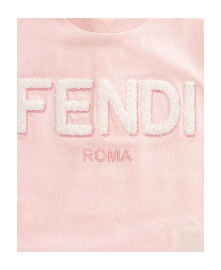 Textured Embroidered-Logo T-Shirt